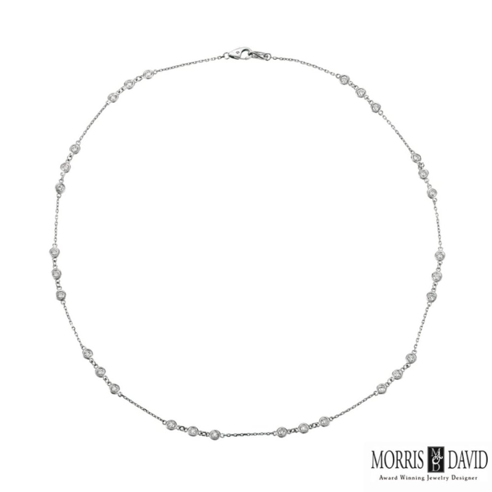 1.00 Carat Natural Diamond Bezel Necklace
